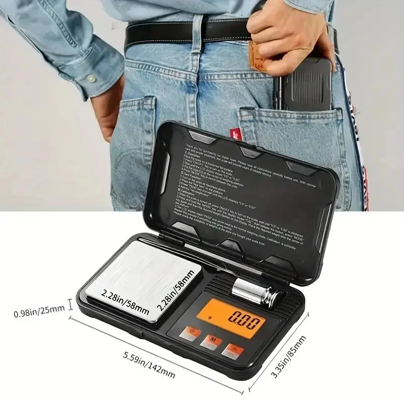 1pc 0.01g/0.001g High Precision Digital Pocket Scale Portable Electronic Jewelry Scale Kitchen Baking Scale Weighing Tools