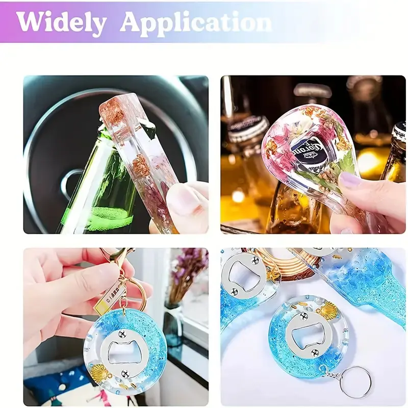 DIY Beer Bottle Opener Resin Liquid Mold Set Beer Opener Tools Making Silicone Mold For Beverage Accessories Party Supplies