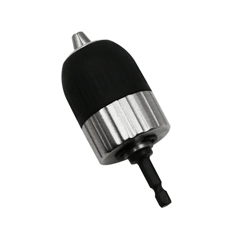Keyless Self-Locking Drill Chuck Adapter 2-13mm 3/8-24UNF Hex Shank Quick Release Impact Ready Electric Drill Chuck Driver Tools