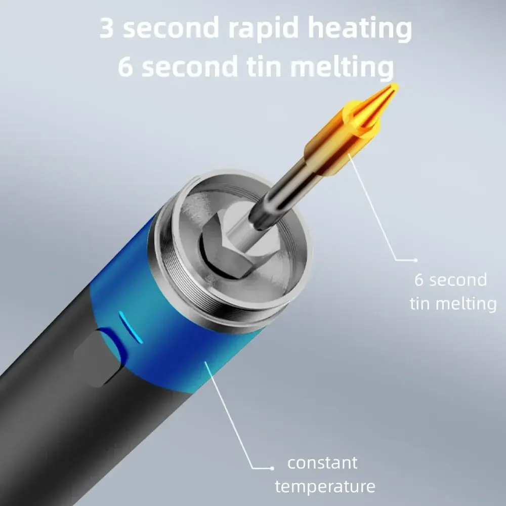 USB Cordless Electric Soldering Iron Kit Set Rechargeable Battery Portable Home Welding Pen Repair Tools