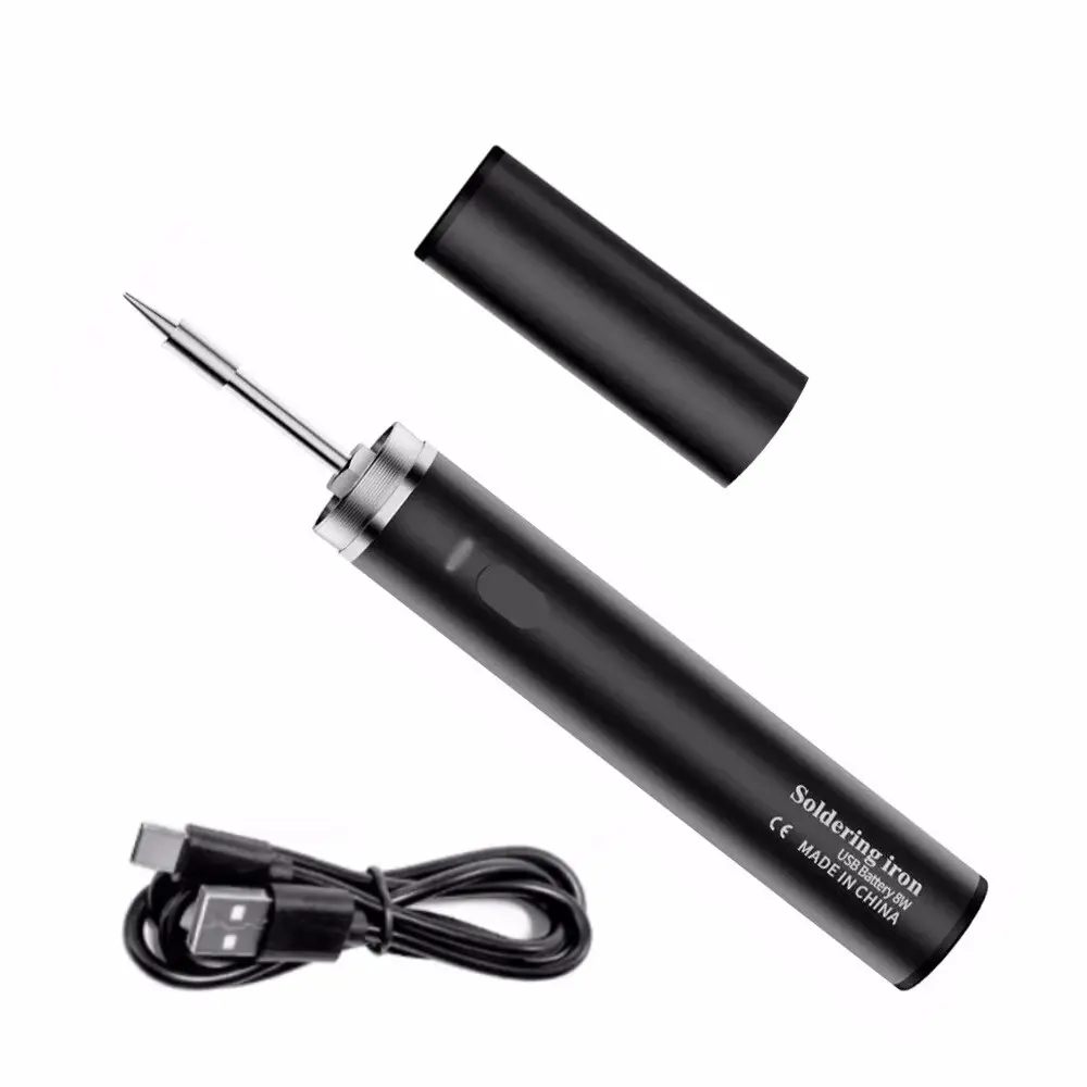 USB Cordless Electric Soldering Iron Kit Set Rechargeable Battery Portable Home Welding Pen Repair Tools
