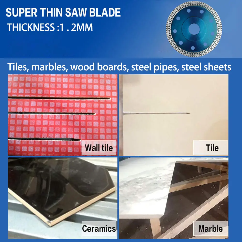 Turbo Diamond Saw Blade Disc Porcelain Tile Ceramic Granite Marble Cutting Blades For Angle Grinder Diamond Saw Blade 3 Sizes