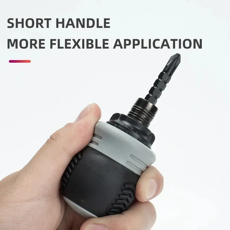 Ratchet Screwdriver Set High Hardness Short Shaped Radish Head Labor-saving Multi-functional Dual-purpose