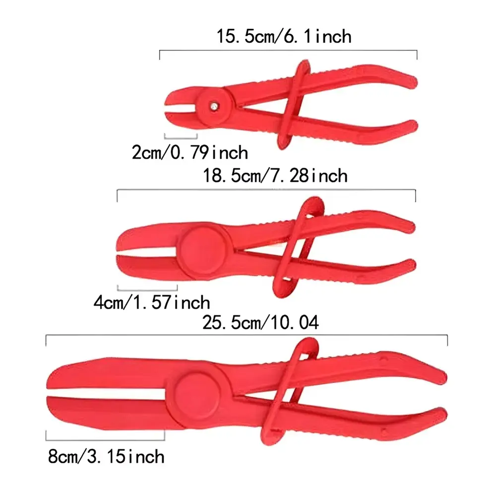 Hose Pinch Clamp Pliers, Pinch Pliers, Line Clamp Pliers Set For Flexible Hoses Fuel Hoses Gas Lines Brake Hoses