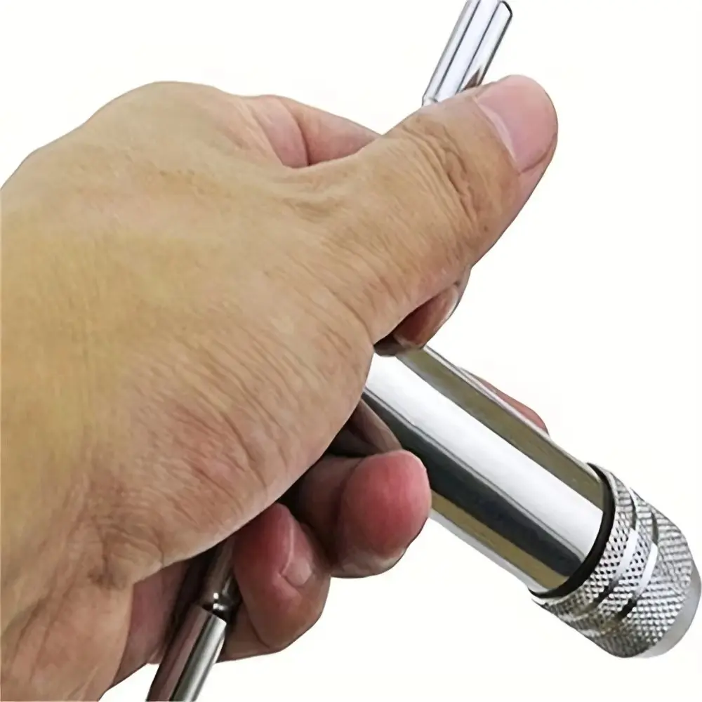 New Machinist Tool Thread Metric Plug Adjustable Wrench M3-M8 Machine Screw Ratchet Tap Holder Wrench Silver