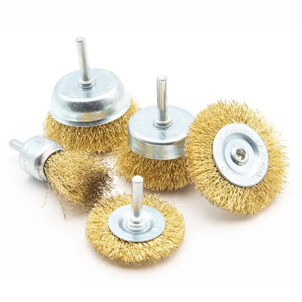 5Pcs Wire Brush Set Grinding Wheel Rust Removal Polishing Brush for Electric Grinder Drill Reliable Tool Accessories