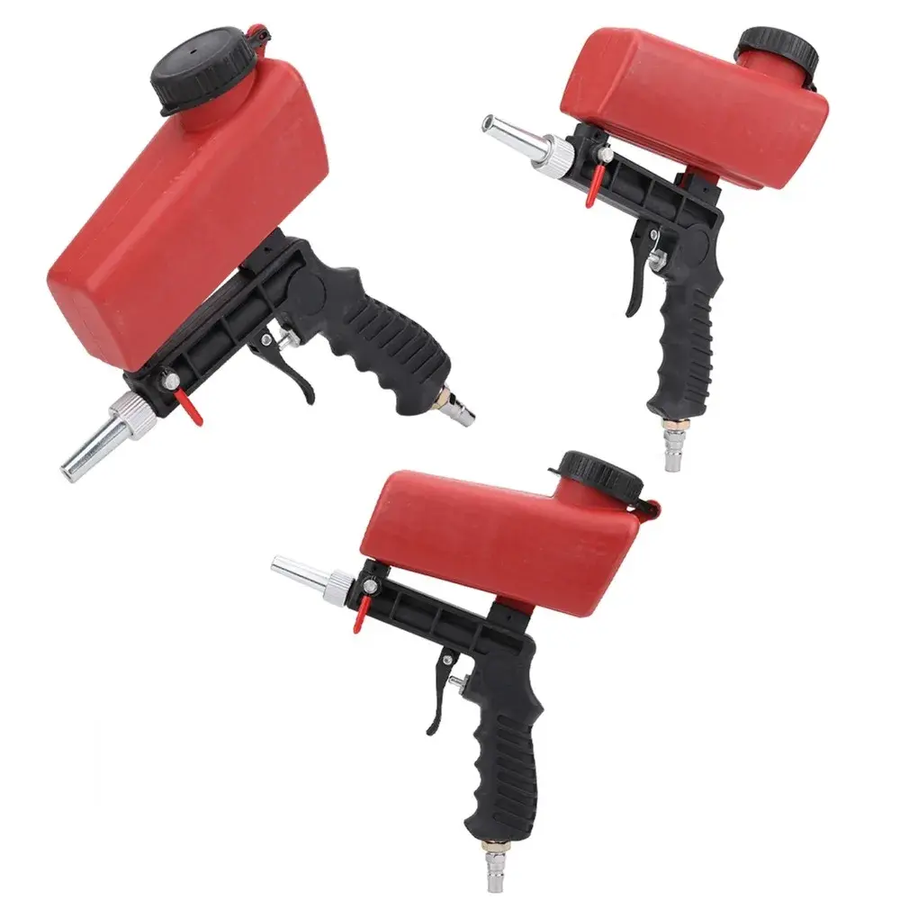 Adjustable Pneumatic Sandblast Gun 90psi Portable Sandblaster Paint Spray Machine Handheld Gravity Blasting Gun Pneumatic Tools