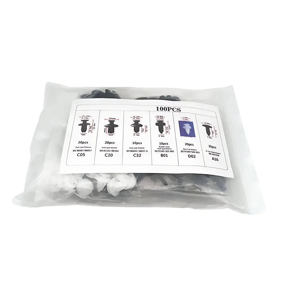 100pcs Auto Fastener Clip Kit Fender Rivet Clips Car Body Push Retainer Pin Rivet Bumper Door Trim Panel Retainer Car Clips