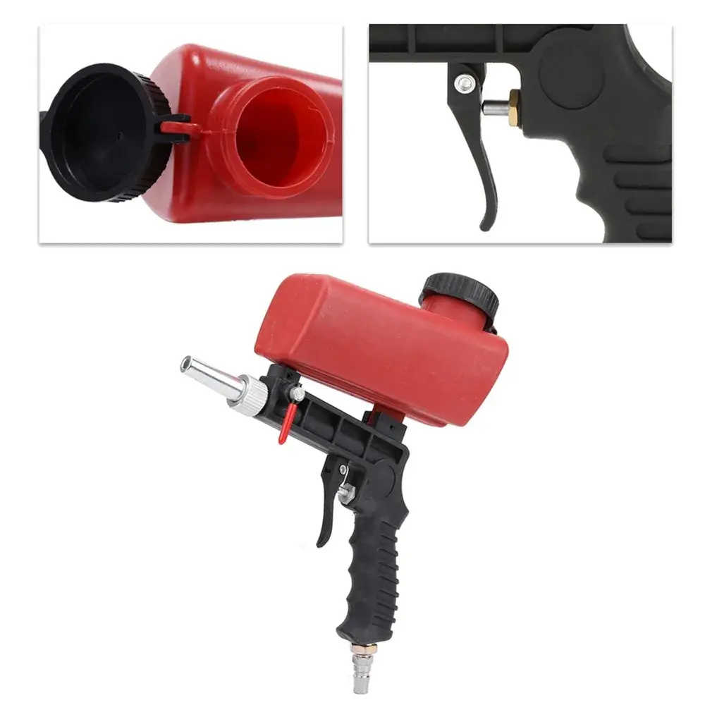 Adjustable Pneumatic Sandblast Gun 90psi Portable Sandblaster Paint Spray Machine Handheld Gravity Blasting Gun Pneumatic Tools