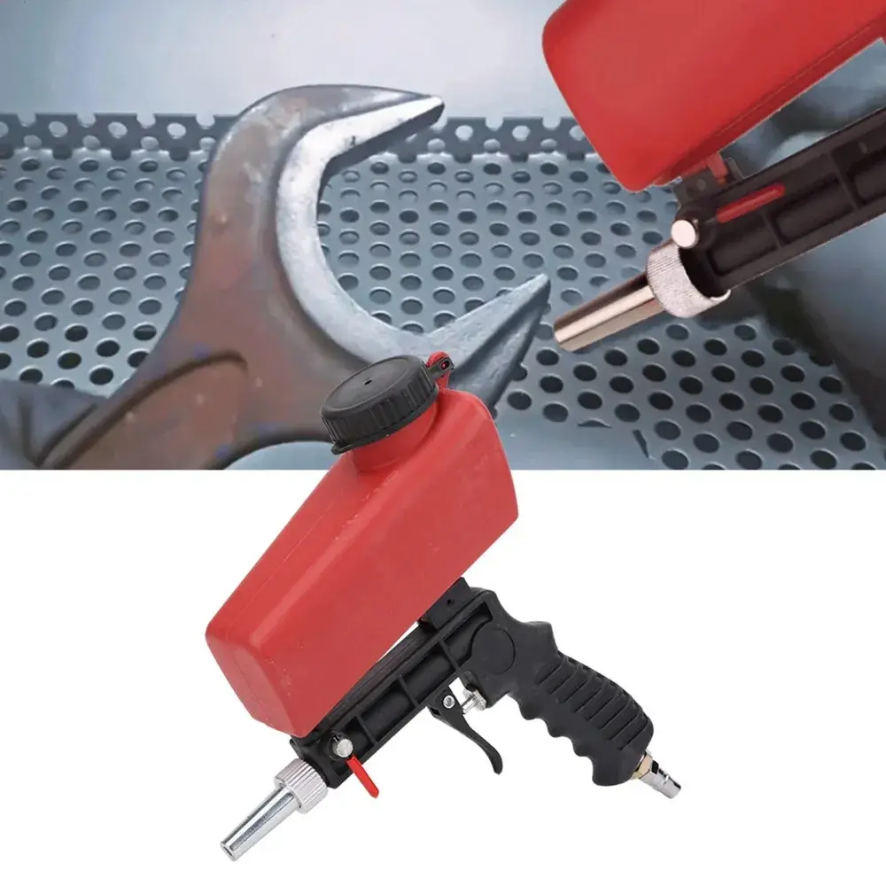 Adjustable Pneumatic Sandblast Gun 90psi Portable Sandblaster Paint Spray Machine Handheld Gravity Blasting Gun Pneumatic Tools