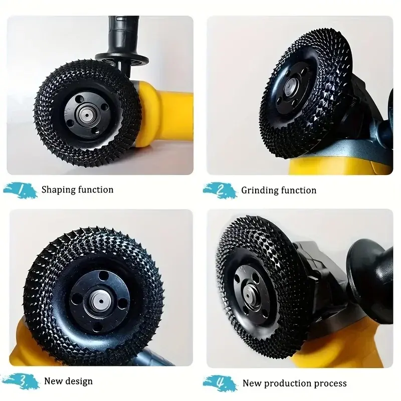 1Pc 4Inch Wood Grinder Wheel Disc, Wood Shaping Wheel, Grinding Wheel Carving Abrasive Disc for Woodworking Grinders