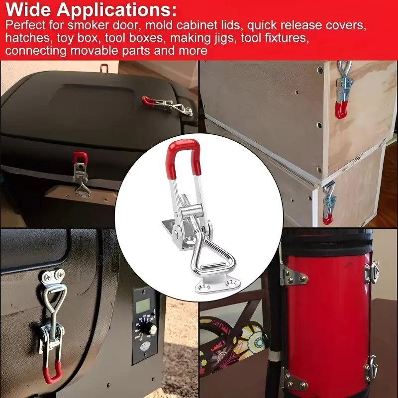4pcs Toggle Clamp Adjustable Toggle Clamp for Cabinet Boxes Lever Handle Lock For Sliding Door Furniture Hardware Tools