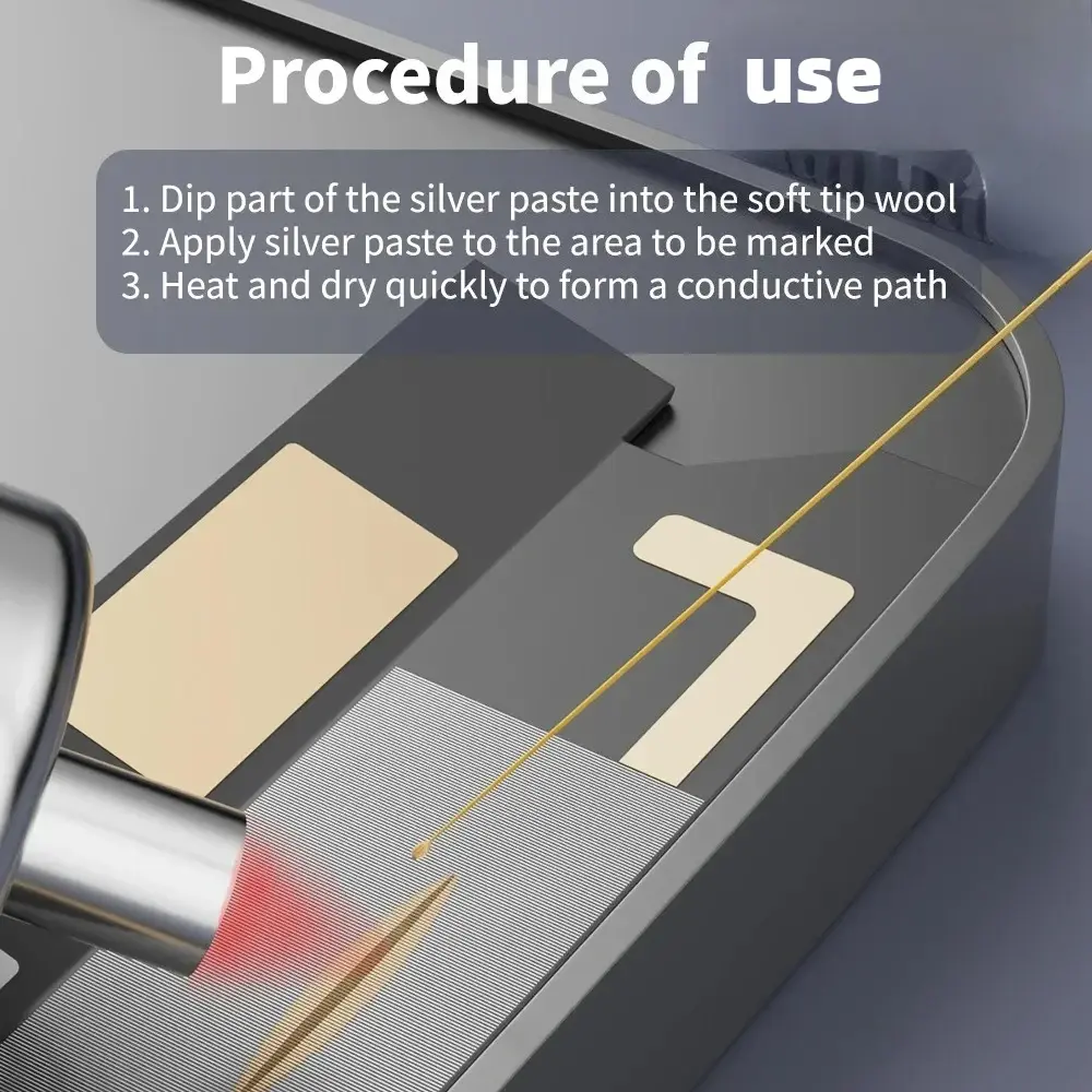 ️Universal Nano Conductive Silver Paste Screen Repair Line for PhoneS for iPhone Android Green/Yellow Screen Fix Tools