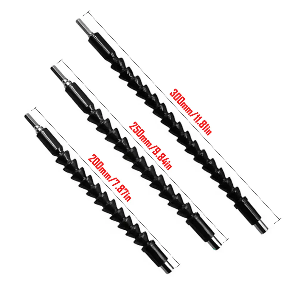 Flexible Shaft Extension Screwdriver Drill Bit Holder Link for Electronic Drill 200/250/300mm Hex Screwdriver Soft Shafts