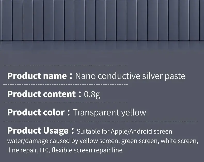 ️Universal Nano Conductive Silver Paste Screen Repair Line for PhoneS for iPhone Android Green/Yellow Screen Fix Tools
