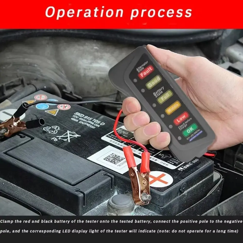 Automotive Inspection Tools Scan Car Battery Tester  Repair Code Reader Convenient for Car Battery Inspection