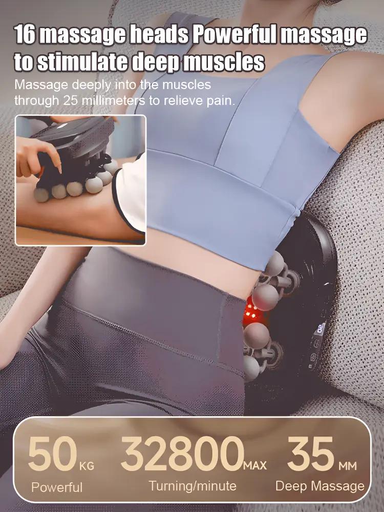 8/16 Head Fascia Gun Massage Full Body  High-Frequency Vibration Body Massage Gun Back and Waist Massager Neck Shoulder Massager