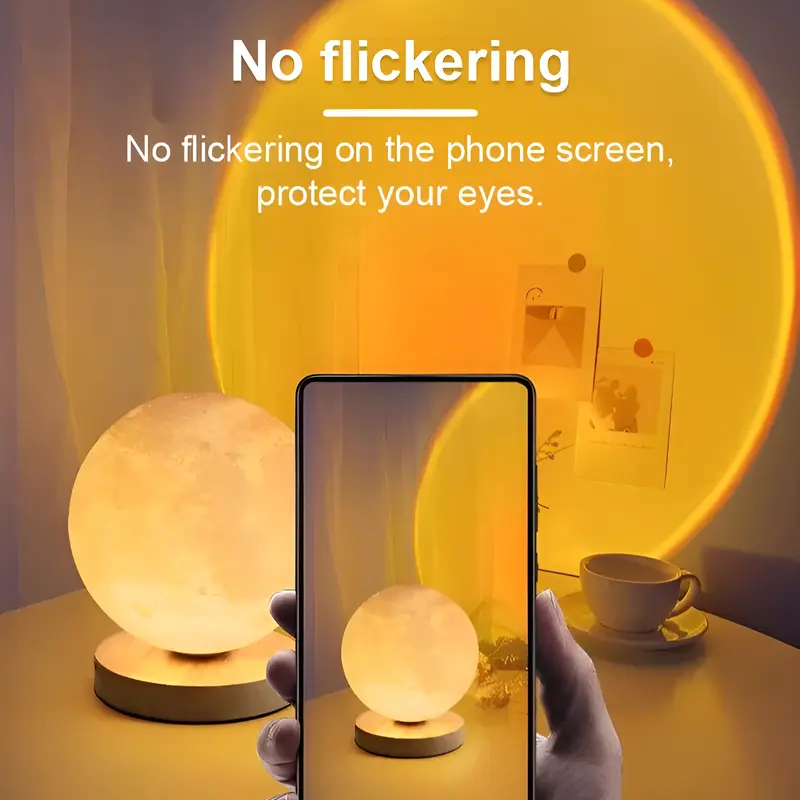 Automatic rotation Levitation Moon Lamp Night Light Starry Sky Ball Remote Control Induction Night Light Three-color Touch