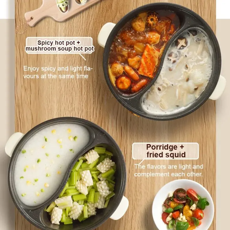 Household multifunction electric cooker small hot pot nonstick electric pot electric fondue pot