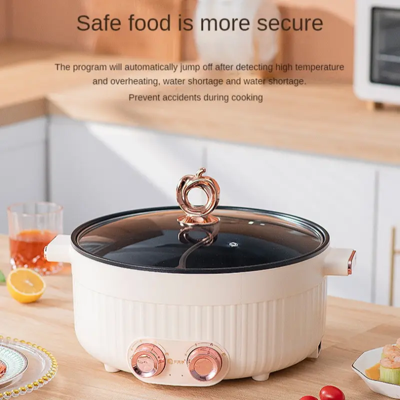Household multifunction electric cooker small hot pot nonstick electric pot electric fondue pot