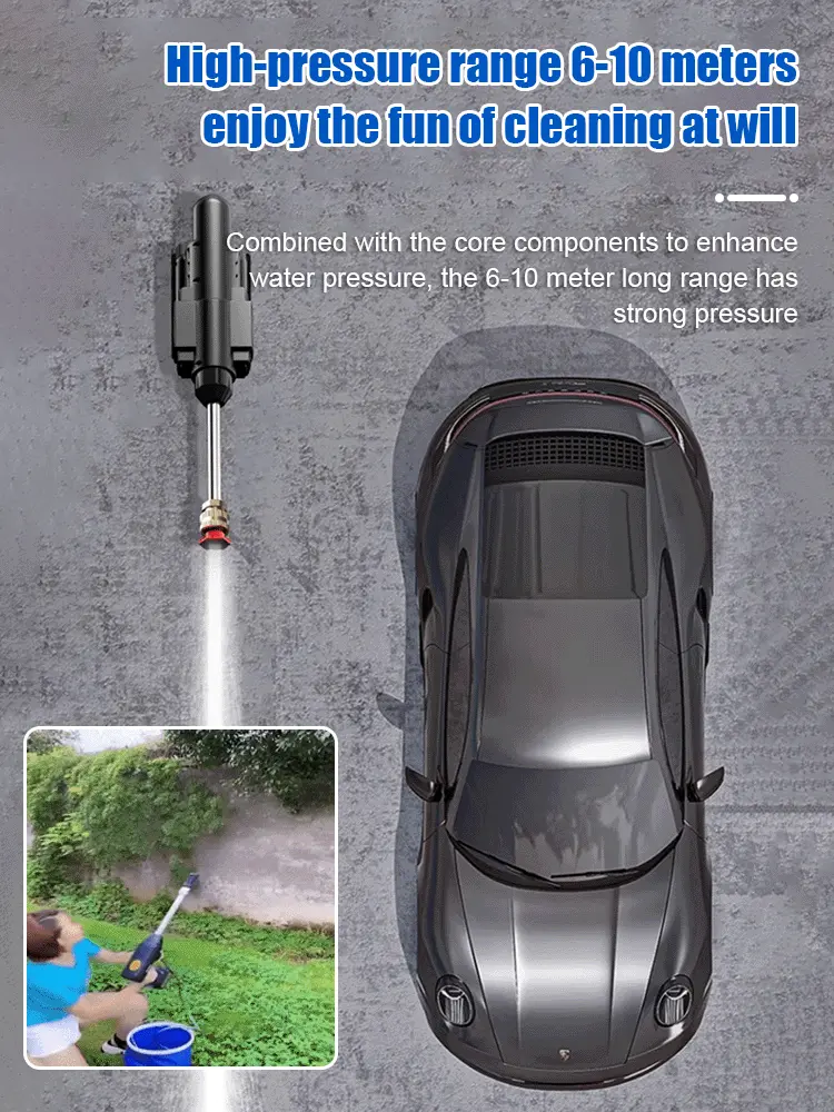 Highpressure Car Wash Water Gun  Rechargeable Wireless Car Washer  Wireless High Pressure Car Washer Machine Lithium Battery Cor