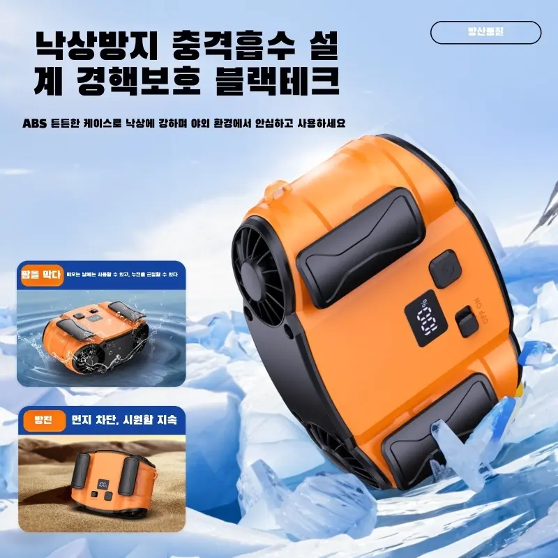Dual Duct Cooling Waist Fan Outdoor Cooling Fan Long Range Dual Outlet Hook Fan Rechargeable USB Charging Camping Site Fan