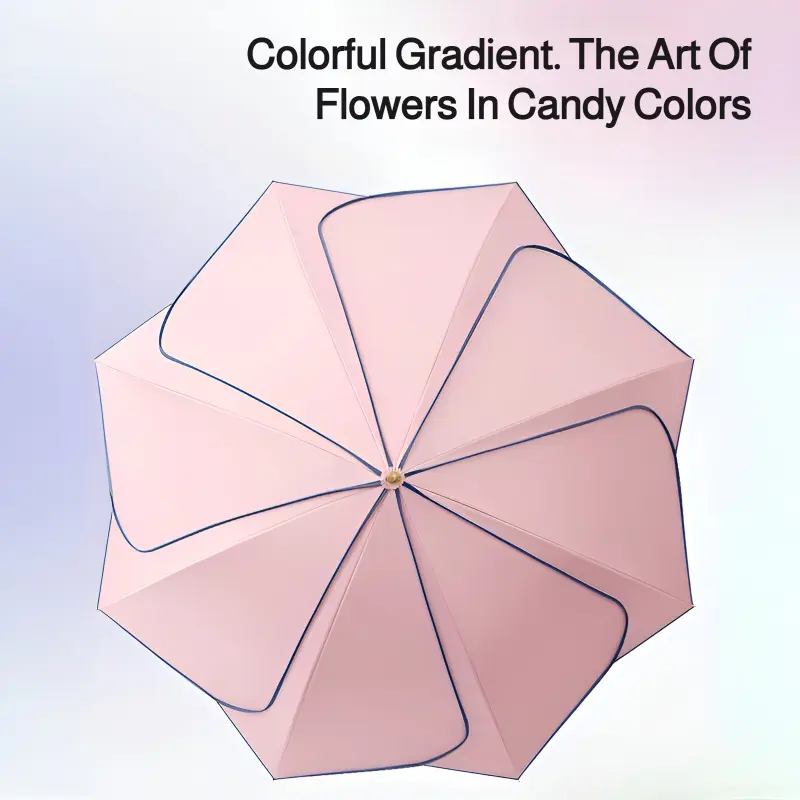 Creative Flower Umbrella Long Handle Umbrella High Value Sunny and Rainy Dual-use Umbrella Sunscreen Sunshade Straight Umbrella