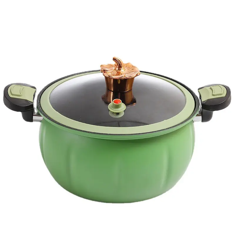 8L Multifunctional Pumpkin Pot Non-stick Pot Kitchen Induction Cooker Gas Stove Universal Soup Pot