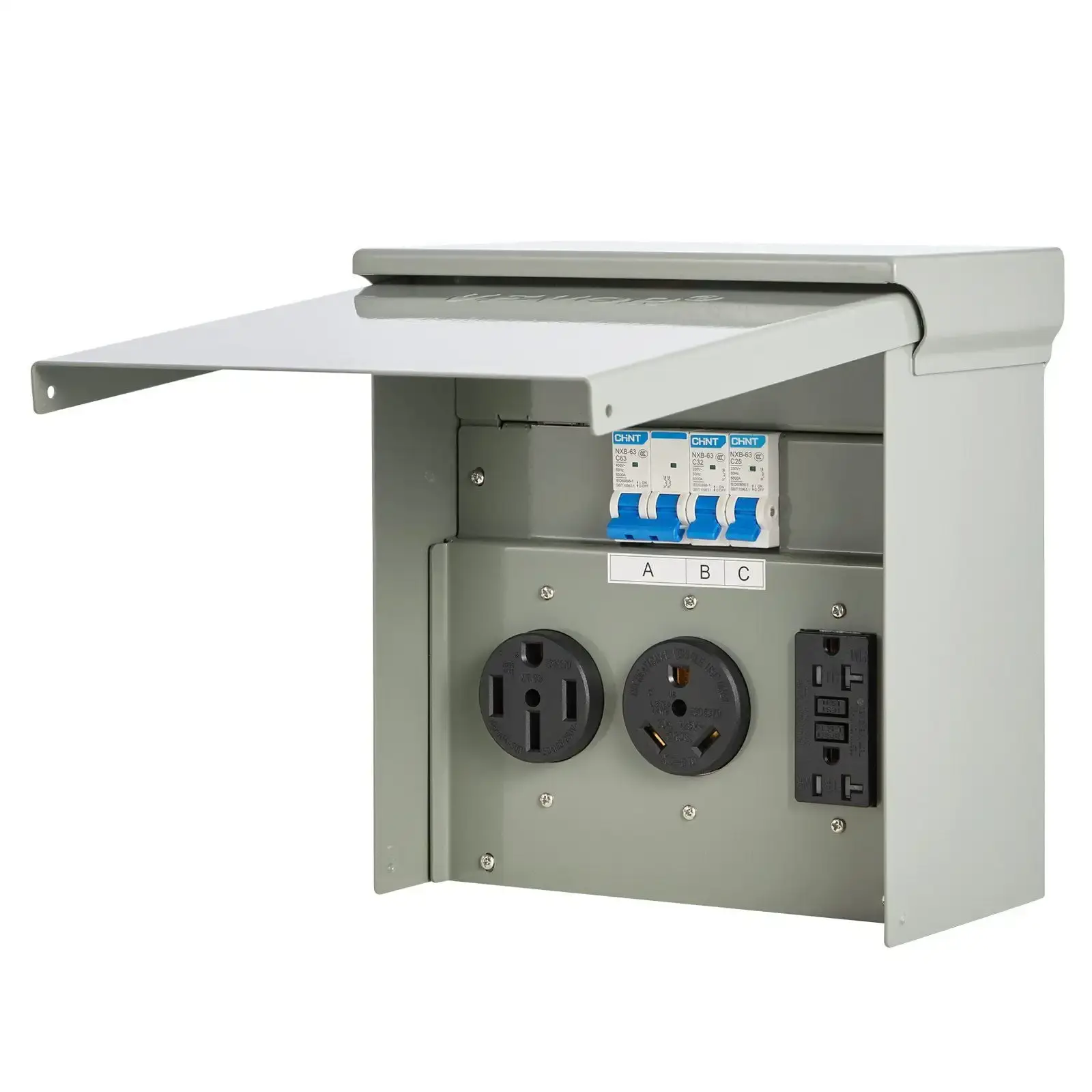 Temporary Power Outlet Panel RV Electrical Panel 20 30 50 Amp Outlet Box