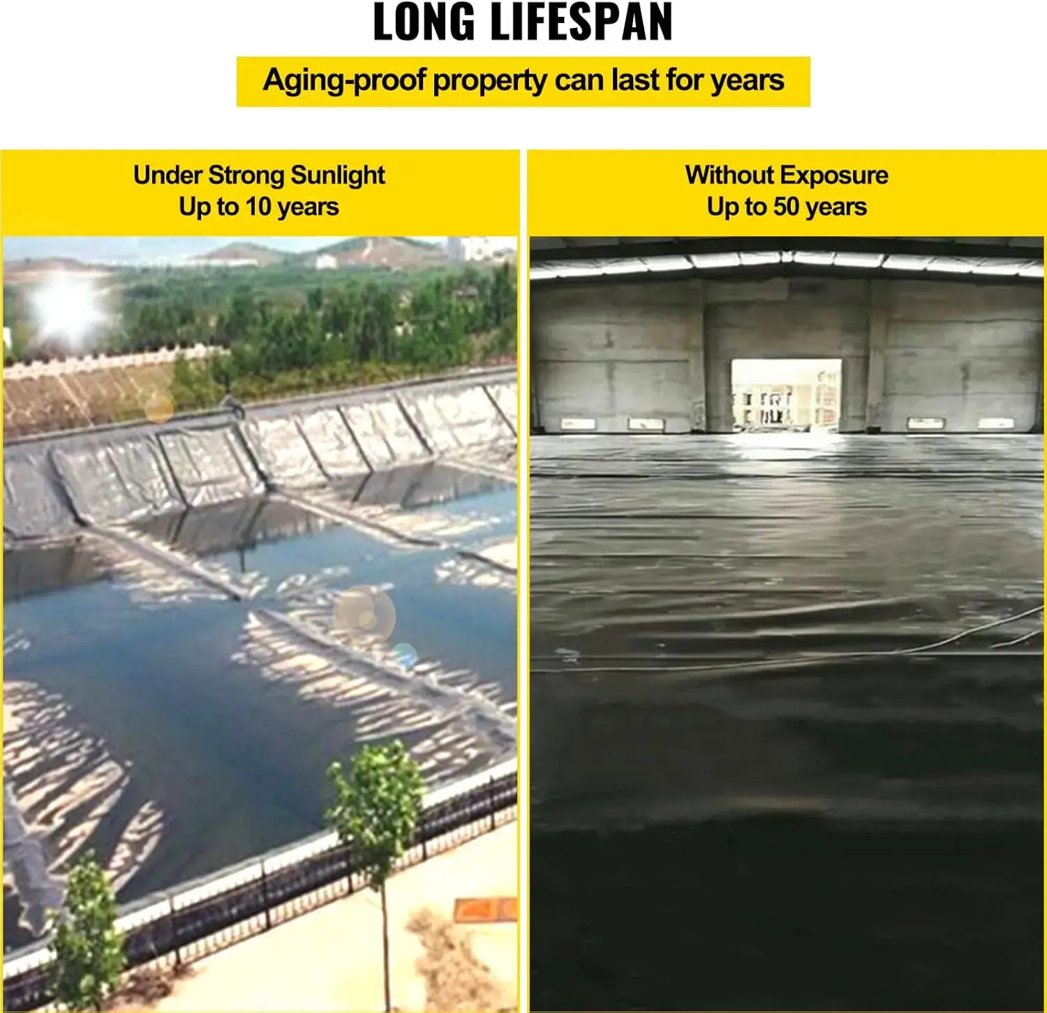 LLDPE Pond Liner 15x20 ft, Pond Liner 20 Mil, Fish Pond Liners for Waterfall