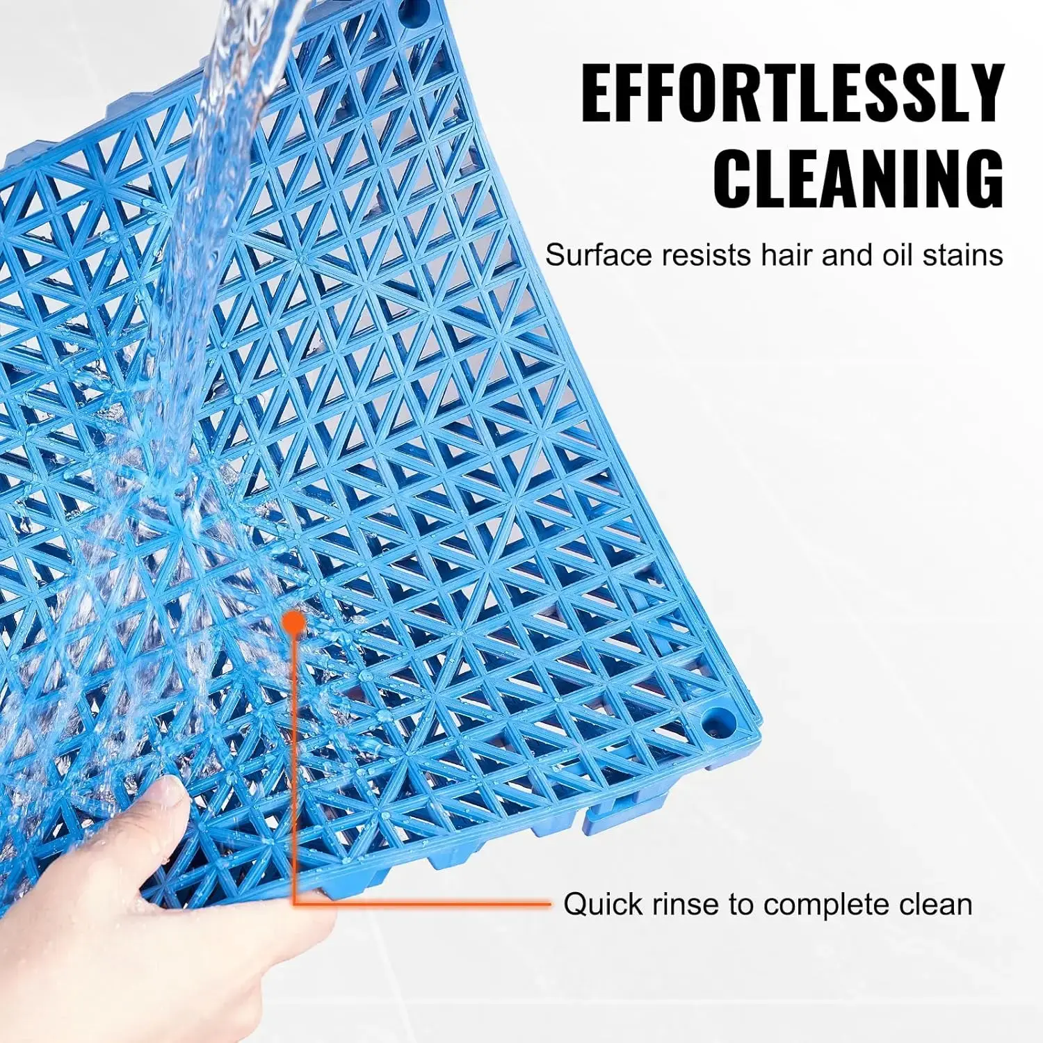 Interlocking Tile 50PCS Blue, Drainage Tiles 12" x 12" Splicing, Soft PVC Interlocking Drainage Floor Tiles