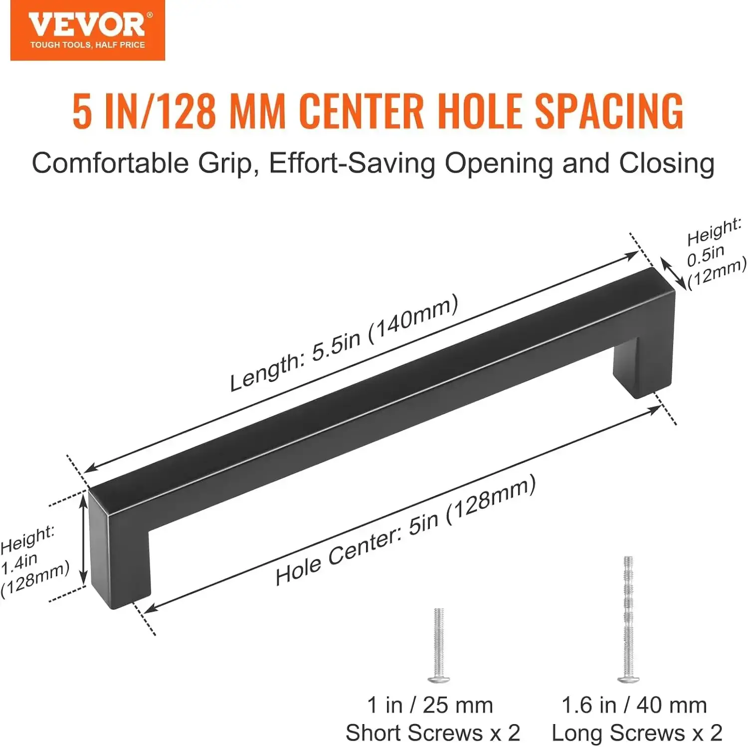30 Pack Cabinet Pulls, 5.03in / 128mm Center to Center Slim Square Kitchen Cabinet Drawer, Stainless Steel Modern Kitchen