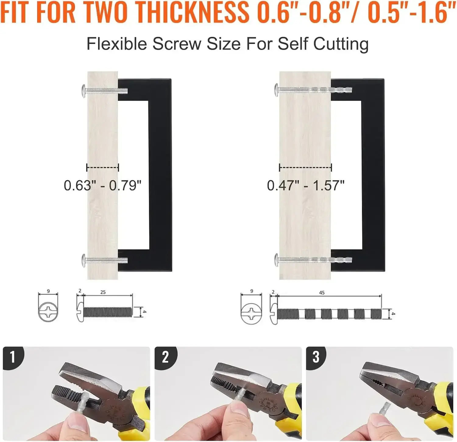 30 Pack Cabinet Pulls, 5.03in / 128mm Center to Center Slim Square Kitchen Cabinet Drawer, Stainless Steel Modern Kitchen
