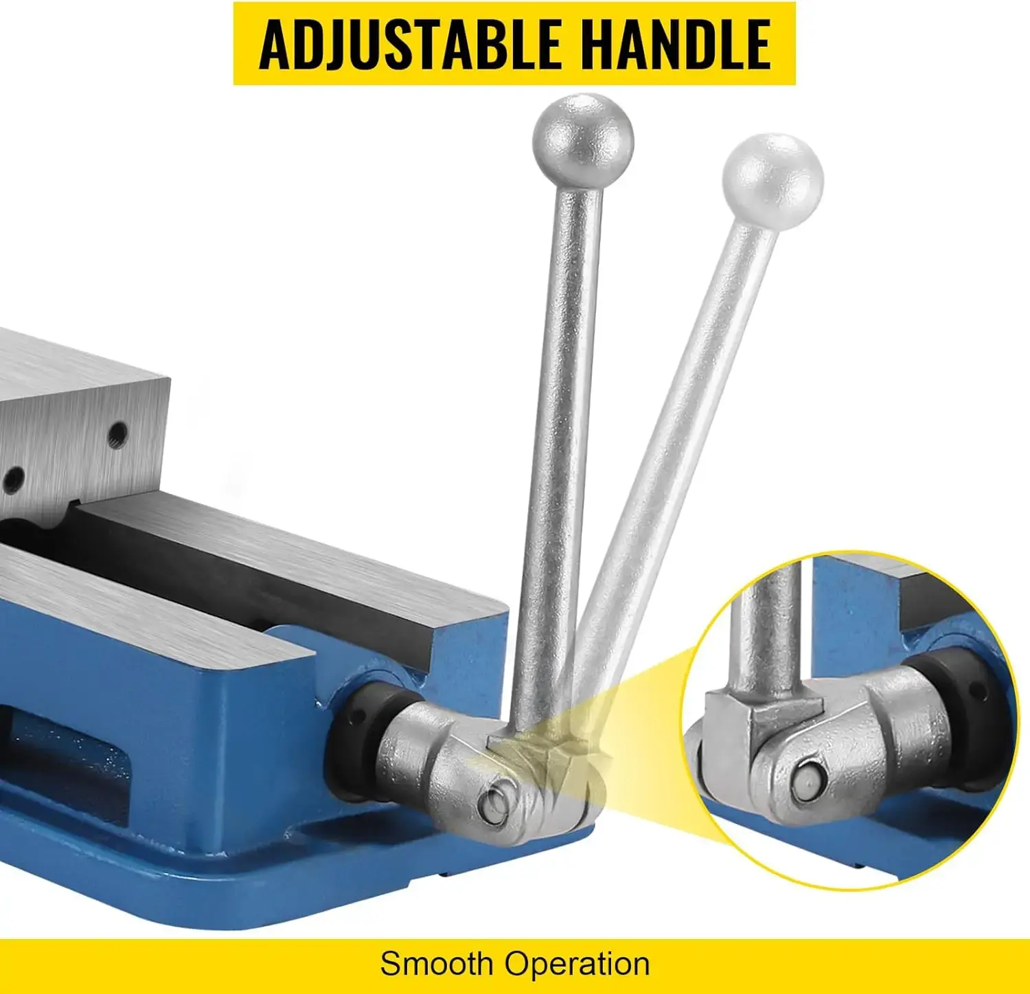 6 Inch ACCU Lock Down Vise Precision Milling Vice 6 Inch Jaw Width Drill Press Vise Milling Drilling Machine Bench Clamp (6'')
