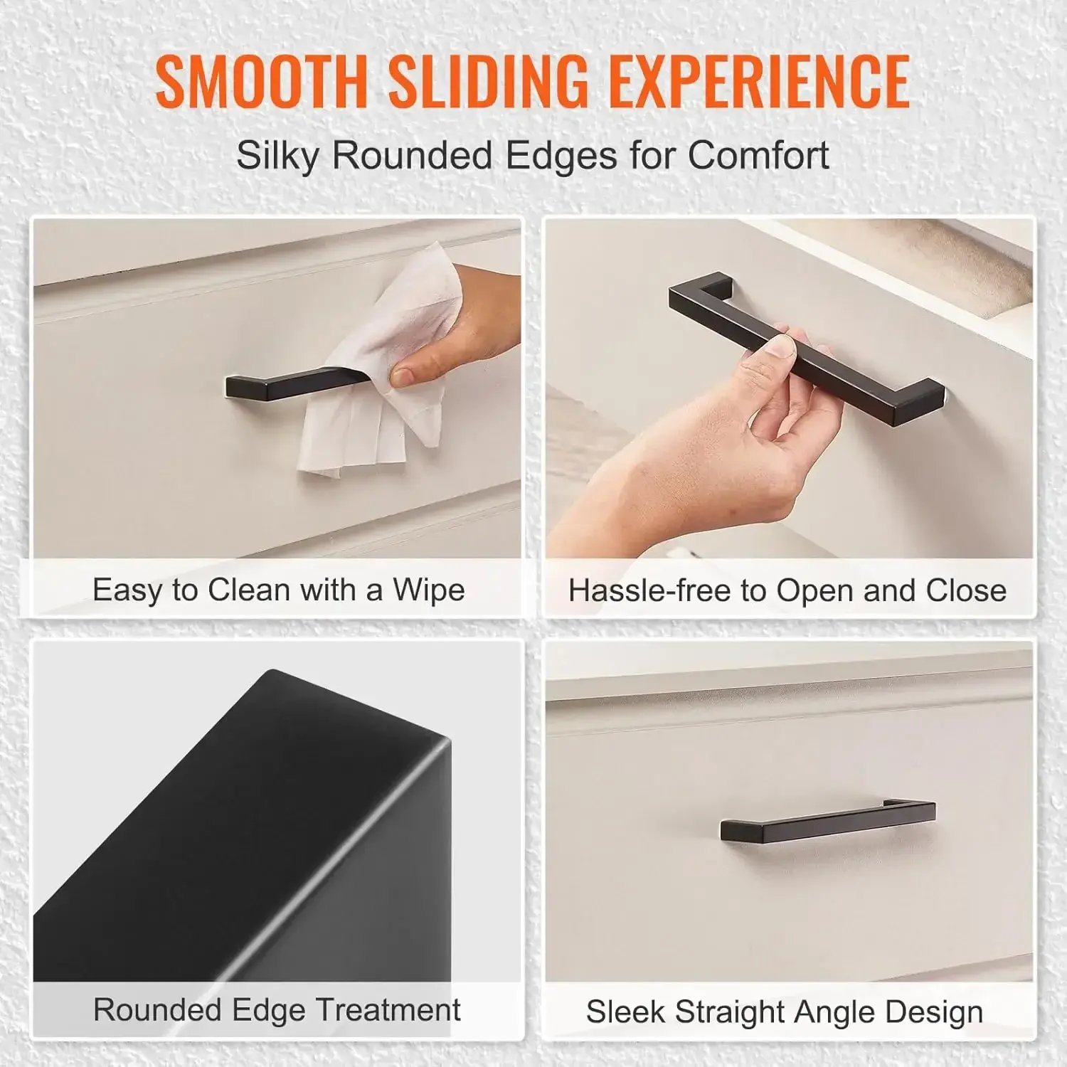 30 Pack Cabinet Pulls, 5.03in / 128mm Center to Center Slim Square Kitchen Cabinet Drawer, Stainless Steel Modern Kitchen