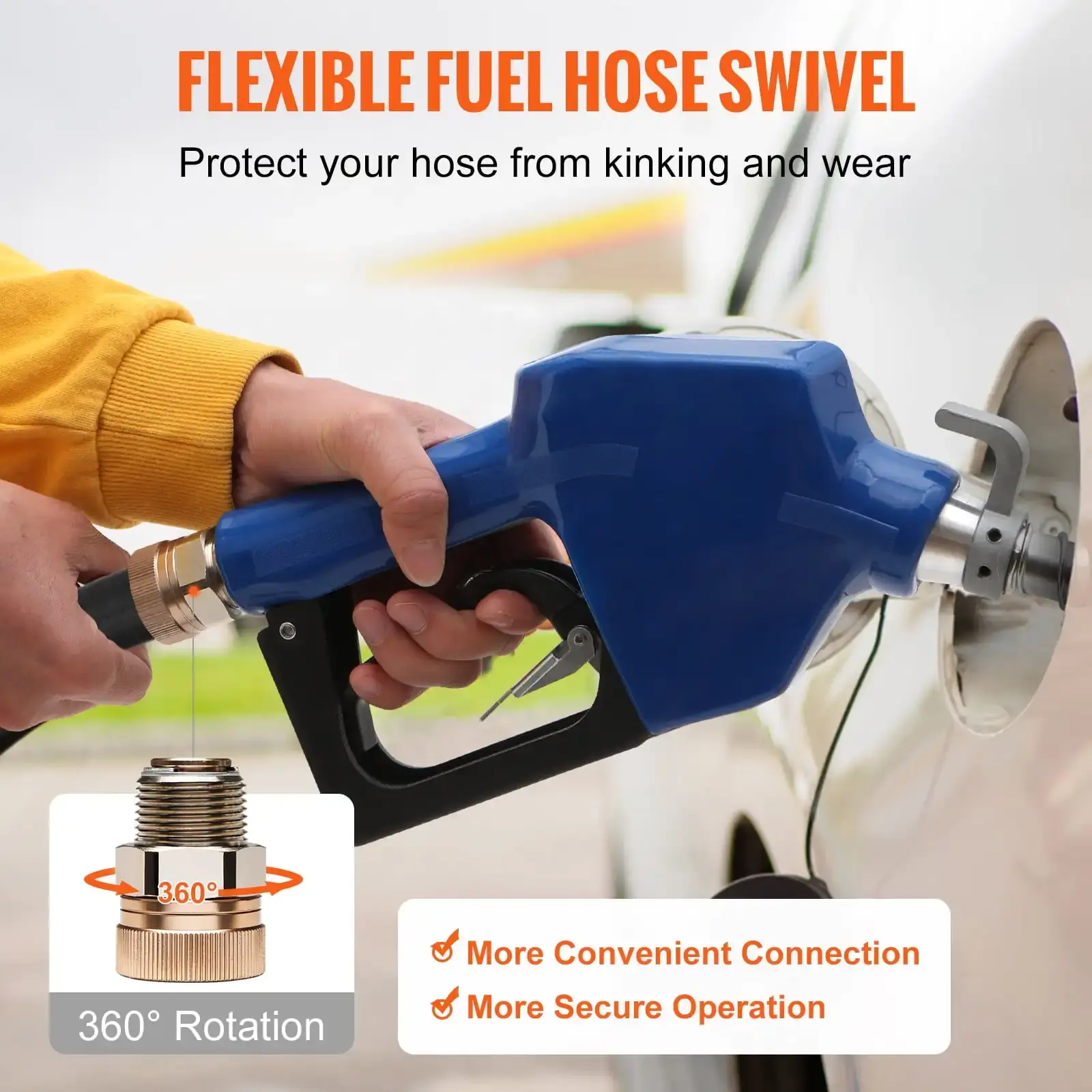 Automatic Fuel Nozzle Shut Off Fuel Refilling 3/4" NPT 13/16" Spout Diesel
