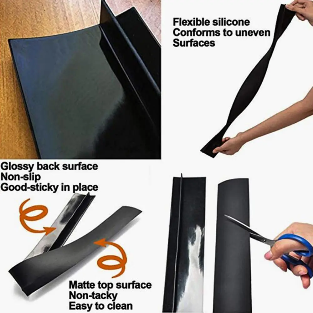 Distinctive Flexible Stove Counter Gap Cover Silicone Rubber Kitchen Oil-gas Slit Filler Heat Resistant Mat Oil Dust Water Seal