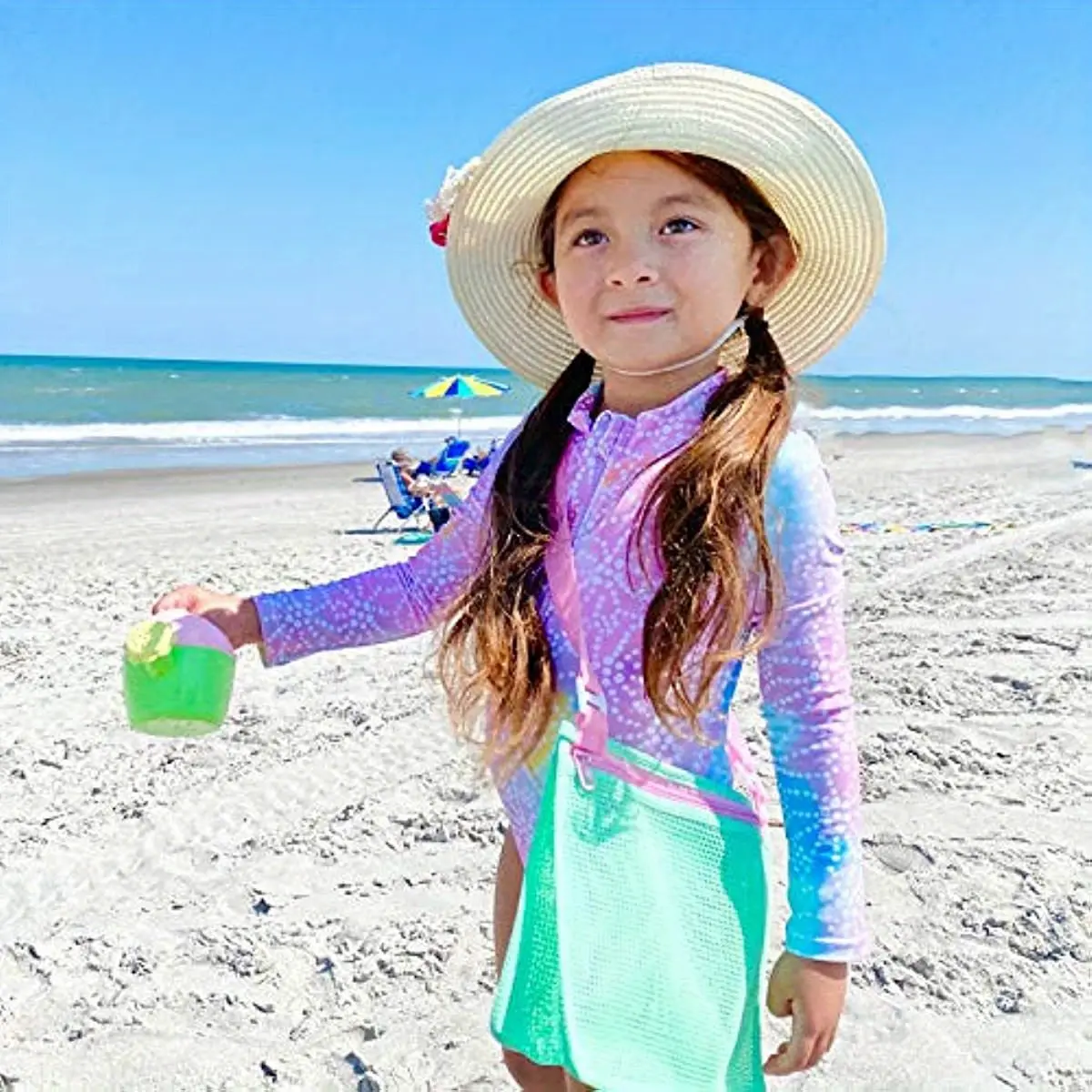 Beach Toy Mesh Beach Bag Kids Shell Collecting Bag Beach Sand Toy Seashell Bag for Holding Shells Beach Toys Sand