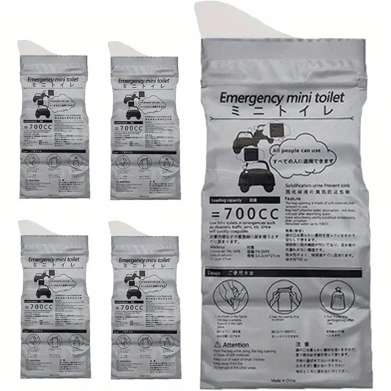4PCS Outdoor Emergency Urine Bag 700ml Emergency Vehicle Toilet Travel Bag Portable Urine Bag For Baby Girls And Baby Boys