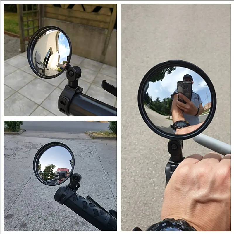 1pcs Universal Adjustable Swivel Wide Angle Convex Mirror Bicycle Rearview Mirror Bicycle Mirror for MTB Road Bike Accessories