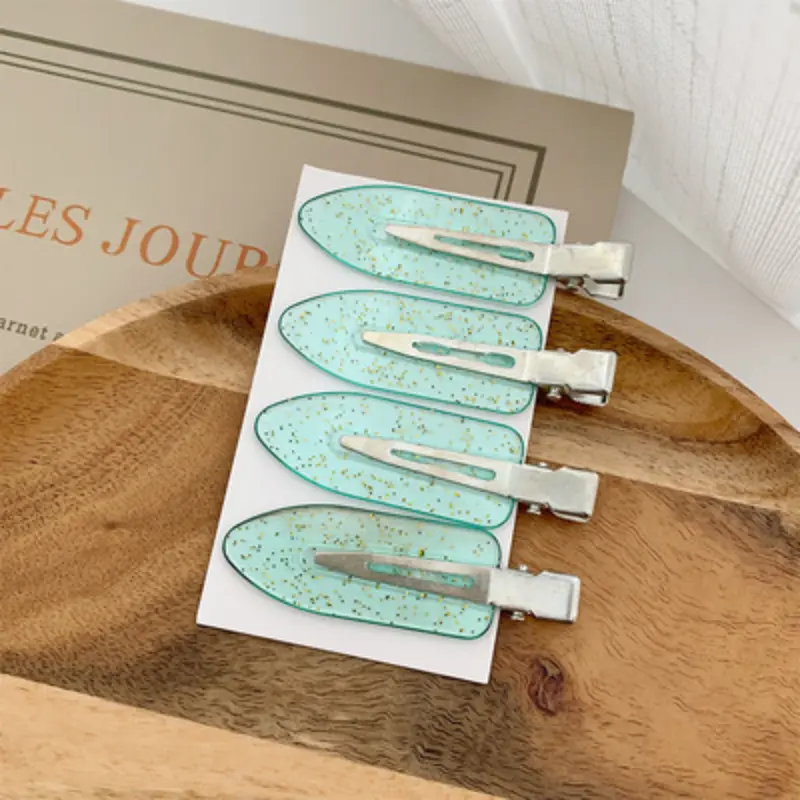 4pcs No Bend Seamless Hair Clips Side Bangs Fix Fringe Barrette Makeup Washing Face Accessories Women Girls Styling Hair Pins