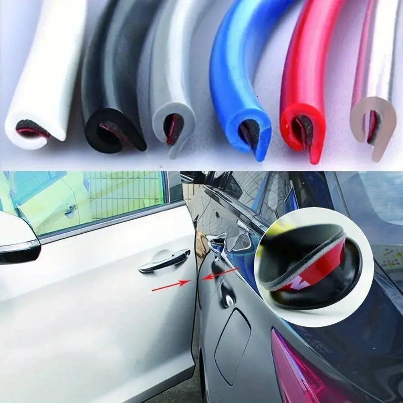 Car Door Trips Rubber Edge Protective 10M Strips Side Doors Moldings Adhesive Scratch Protector Vehicle For Cars Auto