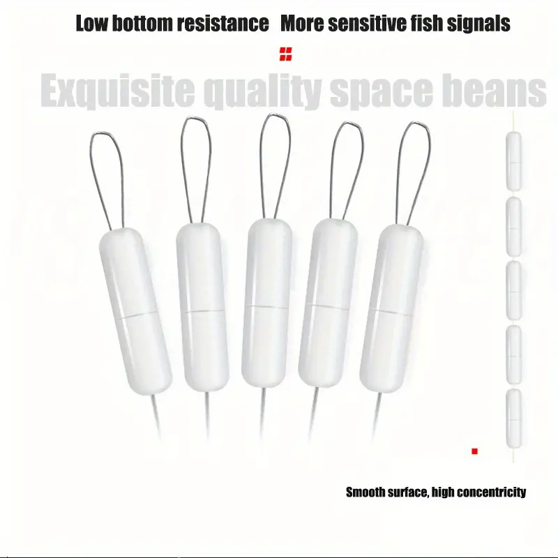 300pcs/Pack Fishing Bobber Oval Black Silicon Stopper Space Bean Connector Fishing Line Resistance Fishing Accessories