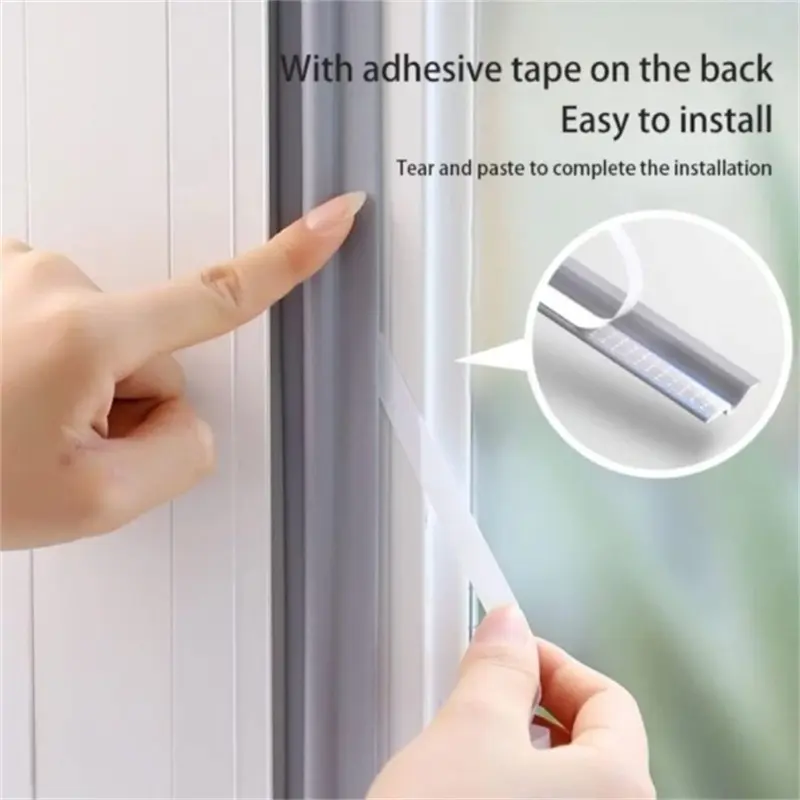 Door Windows Seal Strip Self Adhesive Waterproof Dustproof Sealing Tape Insect Noise Wind Stopper Weather Stripping