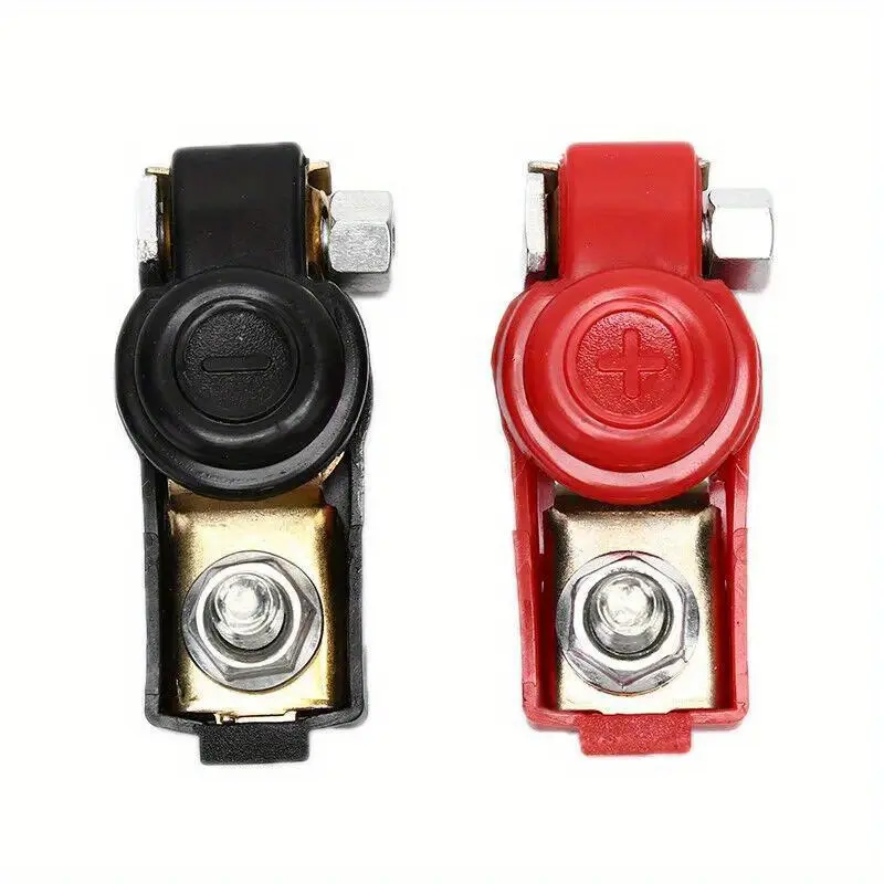 12V Battery Terminals Clamps For Car Caravan Boat Motorcycle Positive & Negative Electrode Quick Release Lift Off Connector