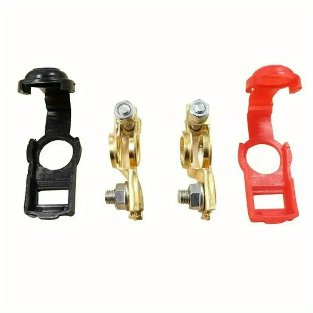12V Battery Terminals Clamps For Car Caravan Boat Motorcycle Positive & Negative Electrode Quick Release Lift Off Connector