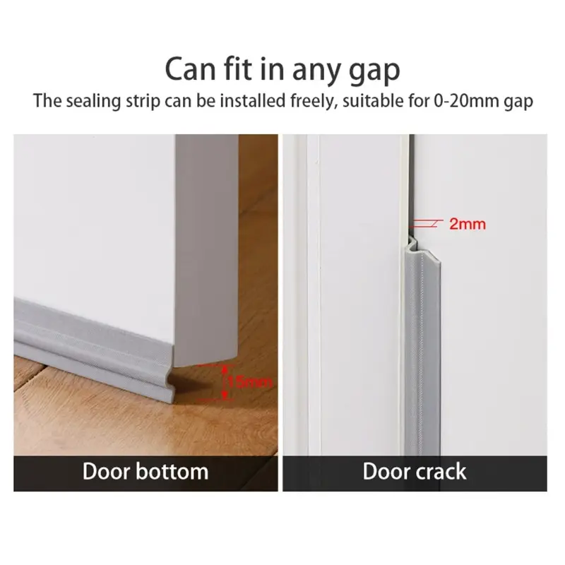 Door Windows Seal Strip Self Adhesive Waterproof Dustproof Sealing Tape Insect Noise Wind Stopper Weather Stripping