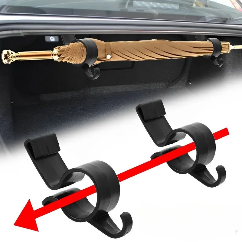 2pcs car umbrella stand car trunk hook umbrella stand plant towel hook auto parts