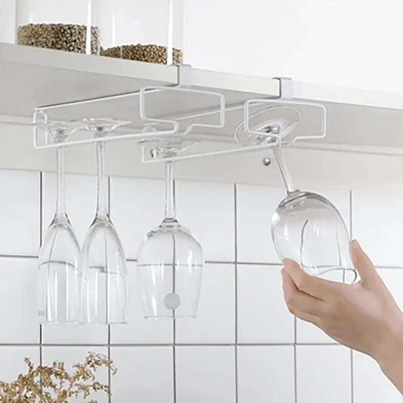 Japanese Ambry Cup Holder Without Perforation Upside Down Waterlogging Glass Cup Holder Hanging Wine Cup Storage