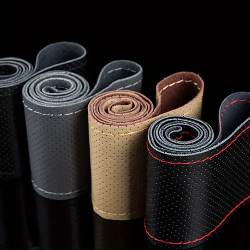 Car Steering Wheel Braid Cover Needles And Thread Artificial Leather Car Covers Suite Hand sewing handle cover Auto Accessories